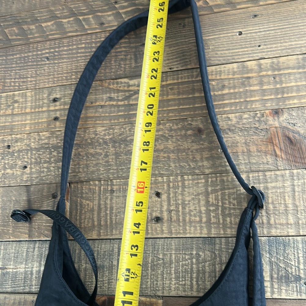 BAGGU Black Small Nylon Sling Bag with Rosette - Picture 7 of 8